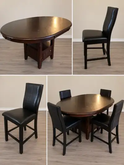 Oval Wood Dining Table with 4 Chairs, View more
