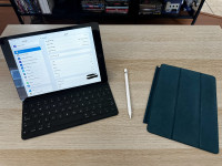 iPad 9th Gen 128GB Black with Apple Pencil, Cover and Keyboard