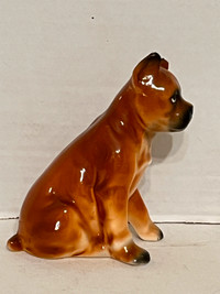 Vintage Collectible Figurine Boxer Puppy 4X3" Japan