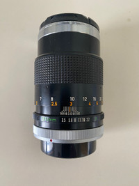 Canon FD 135mm f3.5 Chrome Nose Lens