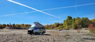 Compagnon de voyage Volkswagen Vanagon Westfalia 1988 GL (Ti-West) Gris métallique. Mécanique en trè...