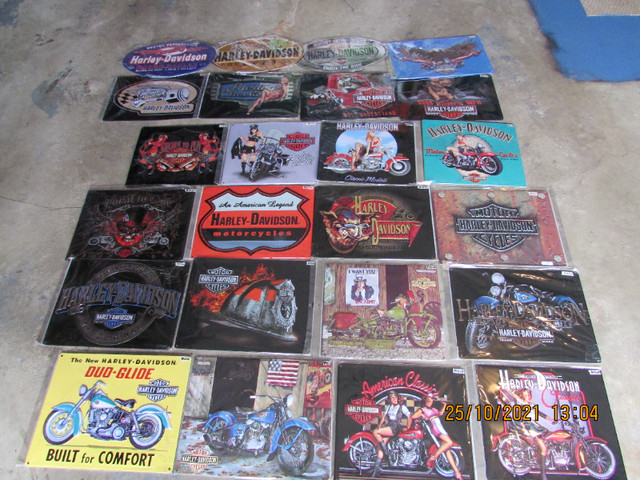 Metal signs Harley Davidson and Indian Motorcycles in Motorcycle Parts & Accessories in Strathcona County