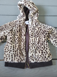 Manteau veste fourrure leopard nula bug 4-5 ans