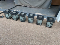 Contemporary decor style outdoor backyard solar lanterns x6