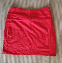 Red Cotton  Skirt (Extra Small)