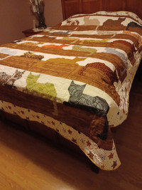 New Queen Size Quilt - Cats on a Shelf Pattern