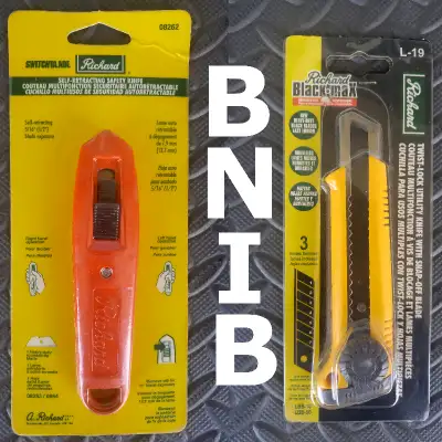 ⭐ 2 BNIB Richard utility knives; 1 Switchblade and 1 Blackmax, View more