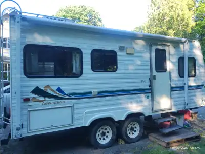 In good condition with new floor, lights, smoke alarm, and fuses. Fridge , stove, furnace and air co...