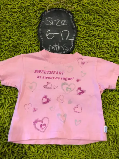 Girls pink ROOTS 73 sweetheart  t-shirt 6-12 Months, View more