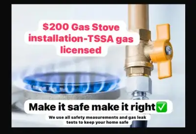 Gas stove installation$60 appliance furnace repair installation, View more