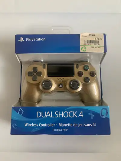 I am selling a new, open box , gold PlayStation DualShock 4 wireless controller. This controller is...