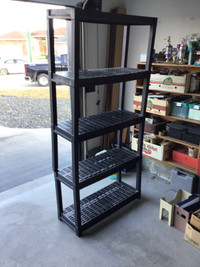 Resin shelving unit 25$ each, black, white