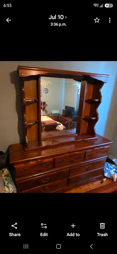 Wooden Dresser with Mirror, View more