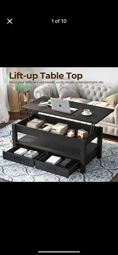 Display unit Small chip off at the internal side of the tabel Rolanstar Coffee Table, Lift Top Coffe...