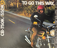 1976 Honda CB-750K/550K Original 8 Pg Dealer Brochure 