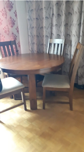 Maple Wood Dining Table and 6 Chairs For Sale, View more
