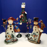 3 Metal Snowmen Christmas Decor – Only $15