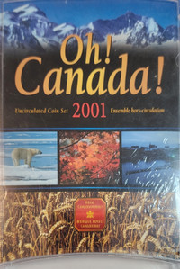 Oh Canada! 2001 Uncirculated Coin Set New and Sealed