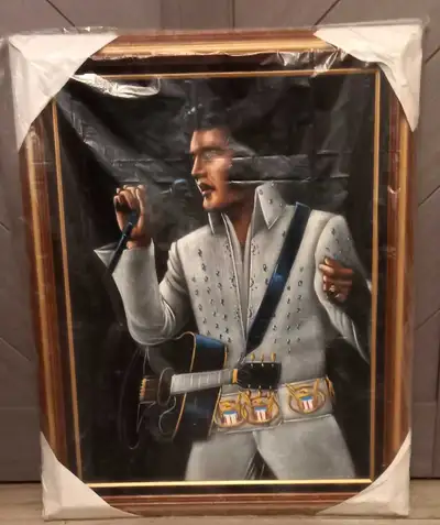 Elvis Framed Vintage Velvet picture, View more