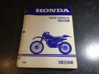 Official 1983 Honda XR350R Shop Repair Manual Enduro Dirtbike