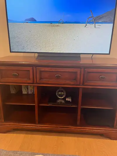 Traditional Wood TV Stand Media Console 53”x19”x32”hight, View more