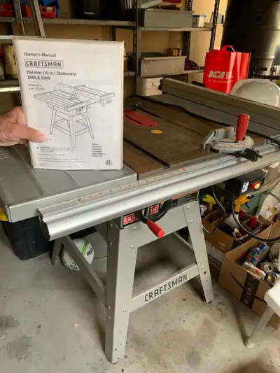 This 10” Craftsman Stationary Table Saw is in great condition. Original owners manual included. OBO.