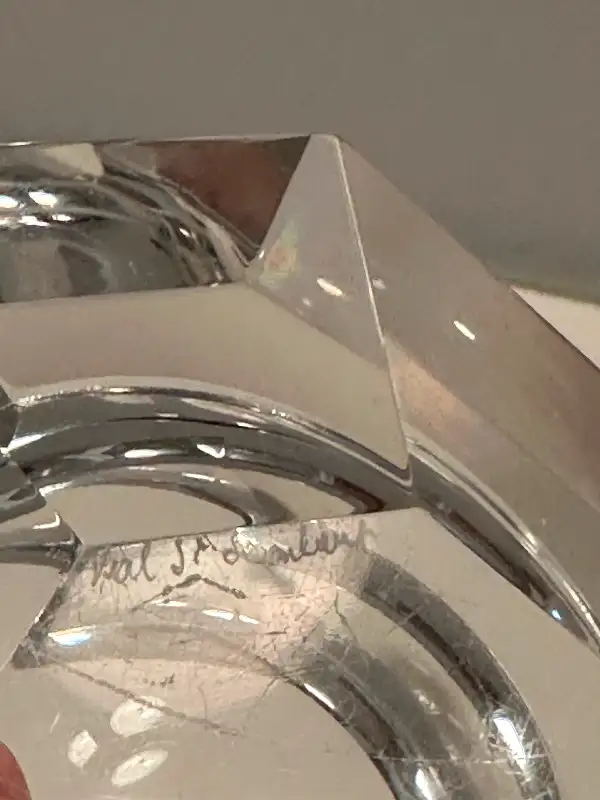 CENDRIER VERRE GLASS CRYSTAL ASHTRAY VINTAGE VAL ST-LAMBERT62863733664130122