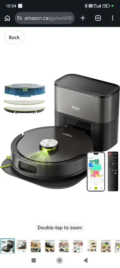Robot Vacuum and Mop, 90 Days Self-Emptying Robotic Vacuum, View more
