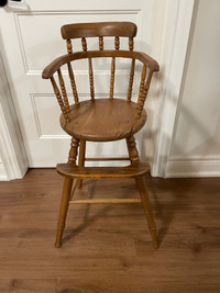 Antique Canadian a pine high  chair