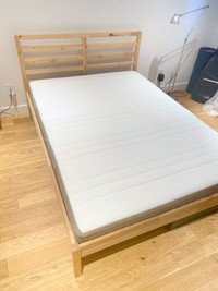 Ikea Tarva Bed Frame and Mattress (Size: Full)