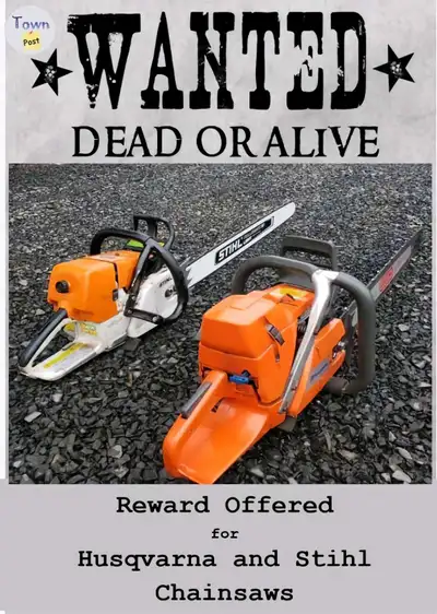 ** WANTED ** Husqvarna and Stihl Chainsaws, View more