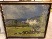 Antique Western Landscape Oil Painting on Board + Vast Art Sale
