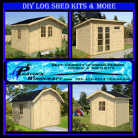 Shed Bunkie Cabin Cottage DIY Log Kits