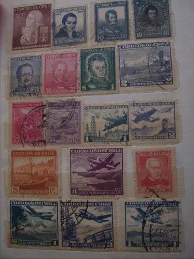 Lot of 21 Chile Stamps For Sale .& More                  4607-11, View more