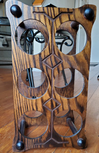 Wood wine bottle rack