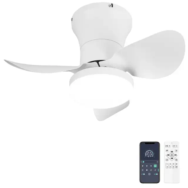 Ohniyou 21 Inch Ceiling Fan with Lights and Remote in Indoor Lighting & Fans in Markham / York Region - Image 2