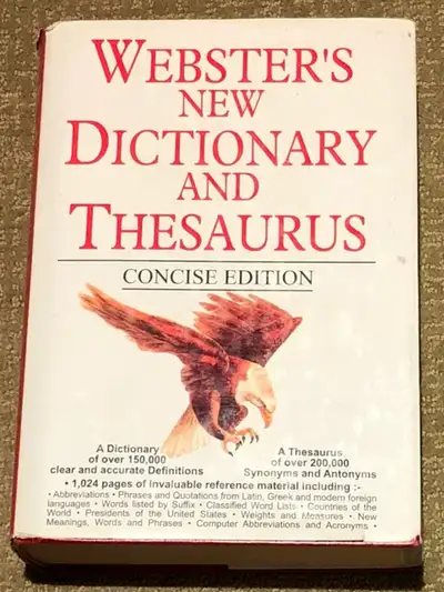 4 Webster's Dictionaries and 1 Oxford Thesaurus, View more
