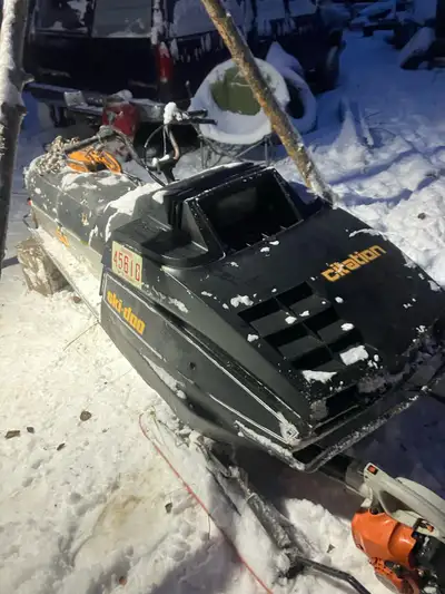 Selling my Ski-Doo Citation snowmobile, a vintage ride that's ready for some TLC. It's an older mach...
