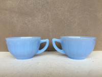 2 Pyrex Pie Crust cups Delphite Blue Glass