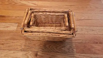 3 Decorative Wicker Basket Set, View more