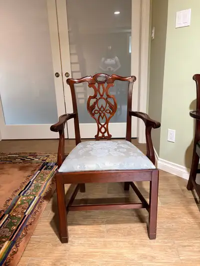 Set of 7 Chippendale Dining Chairs (4 Armchairs), View more