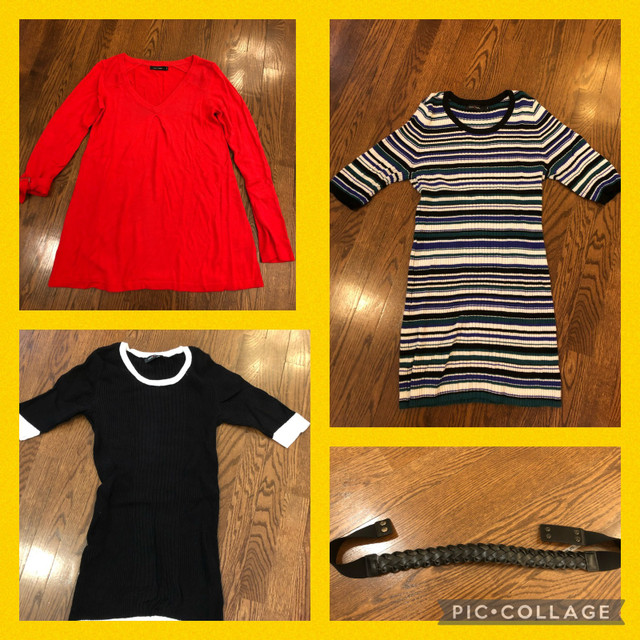 Lot de 3 Chandails maternité grossesse S/XS + 1 ceinture S/M  dans Femmes - Tenues de maternité  à Ville de Montréal