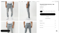 ZANEROBE Sharpshot Denimo Slate Grey&Vintage Black Thrash jeans