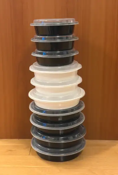 Bulk 7”, 8” & 9” Round Plastic Food Containers, View more