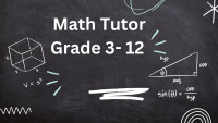 Professional High School Math Tutor Grade 3 to 8 ,9,10,11,12