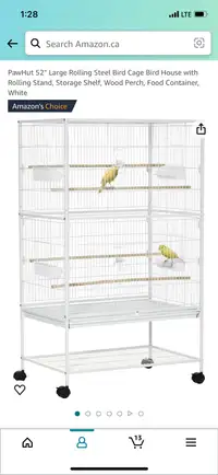 Pawhut 52” large rolling bird cage for sale 