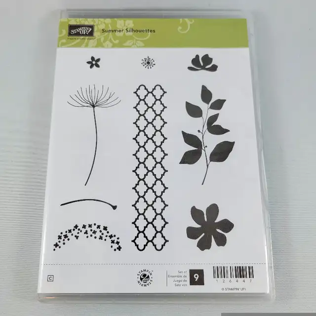 Summer Silhouettes Rubber Stamp Stampin’ Up! Lattice Leaves Flow in Hobbies & Crafts in Strathcona County - Image 3