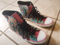 Teal pink salmon Converse size 10 women's Shoes 