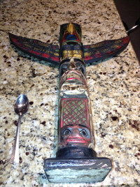 Vintage hand carved indigenous totem pole for sale