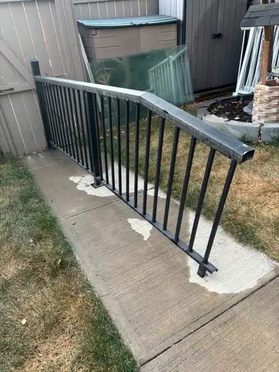 Black Aluminum Pathway Rail (9 Feet & 6 Inches Length), View more